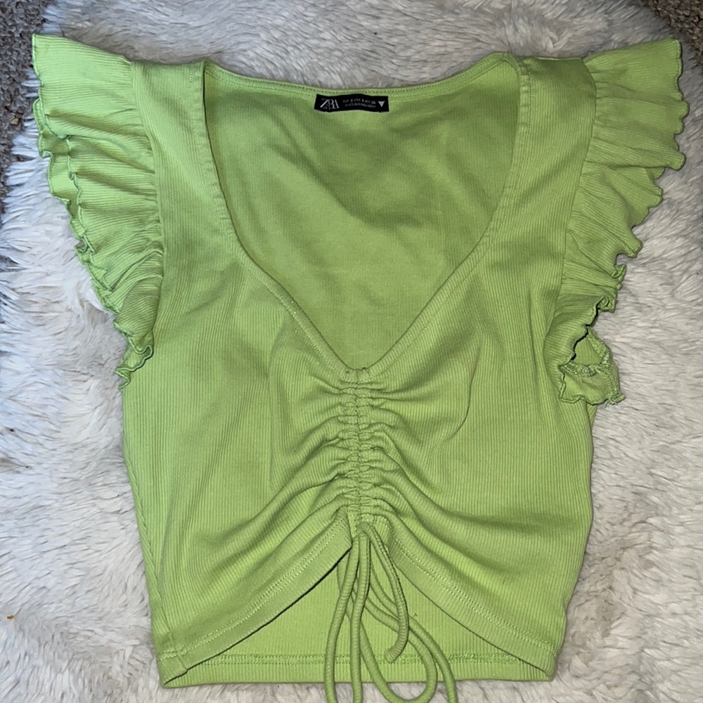 Zara cinched crop top size Small